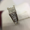 14k White Gold Ladies Engagement Ring with Princess Cut Diamonds. -  - State Street Jewelry and Loan