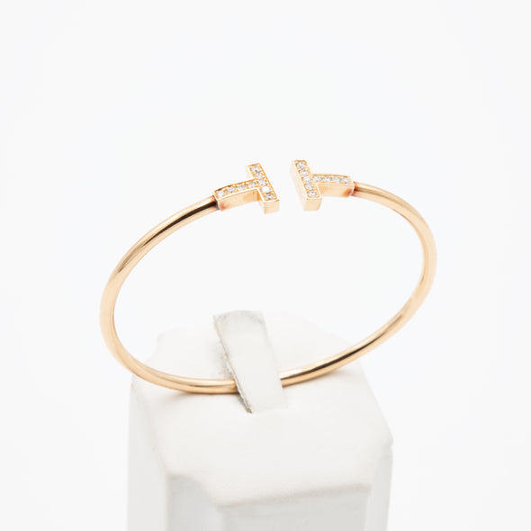 18K Rose Gold Tiffany & Co. T Bracelet