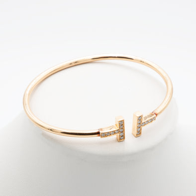 18K Rose Gold Tiffany & Co. T Bracelet