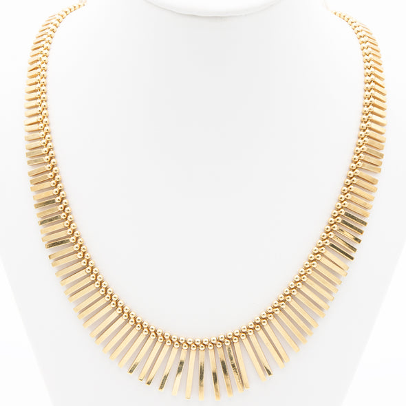 14k Graduated Fringe Necklace