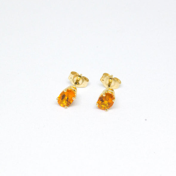 14K Yellow Gold Orange Sapphire Earrings -  - State Street Jewelry and Loan