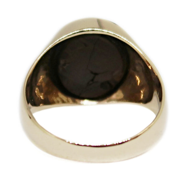 14k Yellow Gold Men's Ring with Tiger Eye -  - State Street Jewelry and Loan