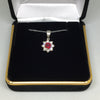 14K White Gold Ruby and Diamond Pendant -  - State Street Jewelry and Loan