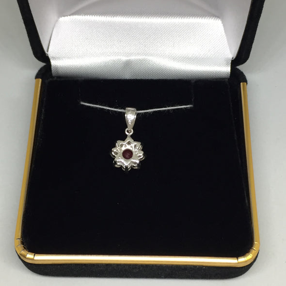 14K White Gold Ruby and Diamond Pendant -  - State Street Jewelry and Loan