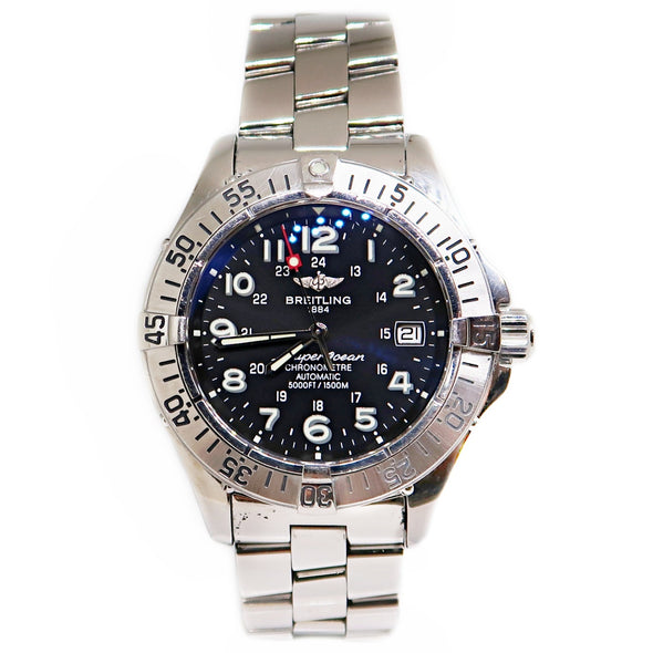 Breitling Superocean GMT Blue Arabic Dial Steel Automatic -  - State Street Jewelry and Loan