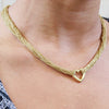 Tiffany & Co Mesh Heart Necklace Multi Chain 18kt Yellow Gold -  - State Street Jewelry and Loan