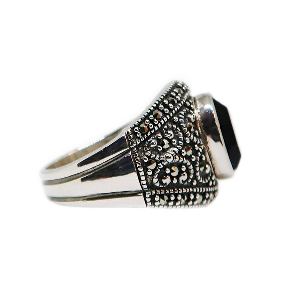 Sterling Silver Ring with Black Onyx -  - State Street Jewelry and Loan