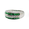18K White Gold Ring with Emeralds and Diamonds -  - State Street Jewelry and Loan