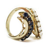 14k Yellow Gold Ring with Diamonds and Sapphires -  - State Street Jewelry and Loan