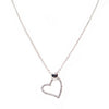 14K White Gold Diamond Heart Necklace -  - State Street Jewelry and Loan