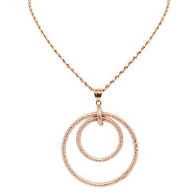 14K Rose Gold Circles Necklace -  - State Street Jewelry and Loan