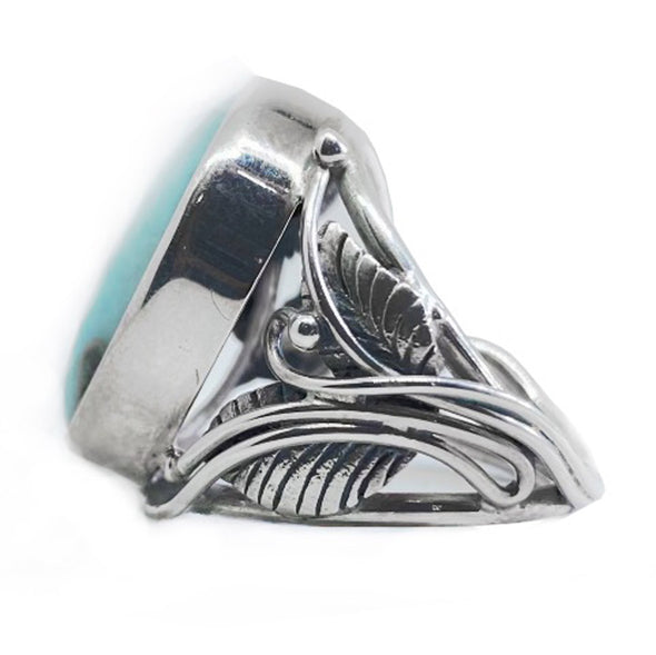925 Sterling Silver Ring With Larimite Stone