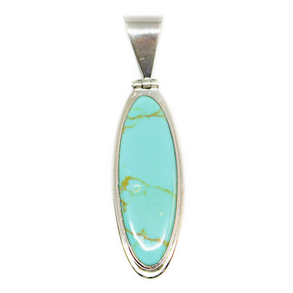 Turquoise and Silver Pendant -  - State Street Jewelry and Loan