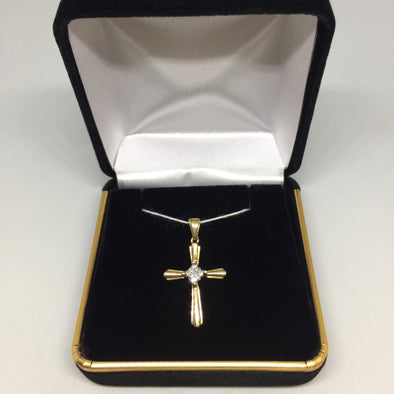 14K Cross Pendant With Diamonds -  - State Street Jewelry and Loan