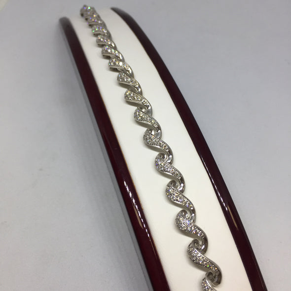 18k White Gold Diamond Tennis Bracelet -  - State Street Jewelry and Loan