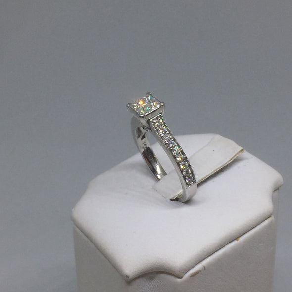 14k White Gold and Diamond Engagement Ring -  - State Street Jewelry and Loan