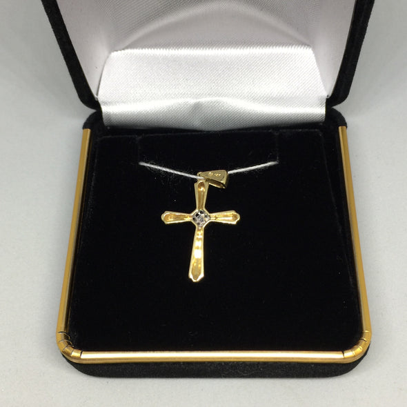 14K Cross Pendant With Diamonds -  - State Street Jewelry and Loan