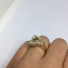18k Yellow Gold Marquee Cut Diamond Engagement Ring with Matching Guard -  - State Street Jewelry and Loan
