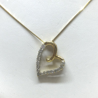 14k Yellow Gold and Diamond Pendant -  - State Street Jewelry and Loan