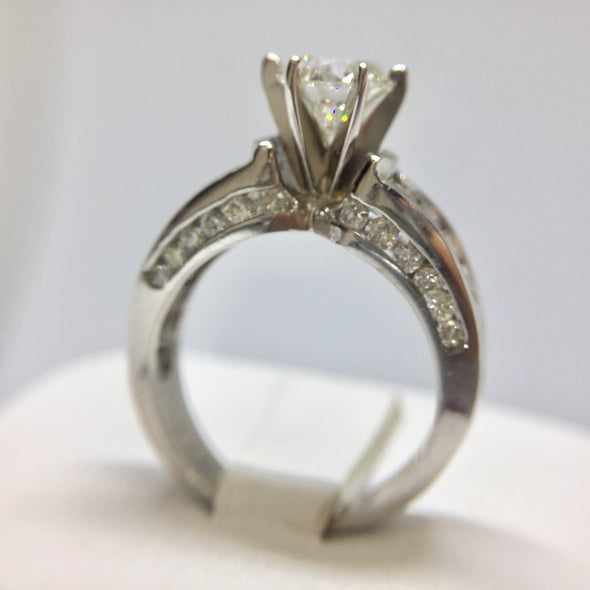 14k White Gold Round Cut Diamond Engagement Ring -  - State Street Jewelry and Loan