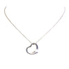 925 Sterling Silver T&CO. Open Heart Necklace